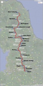 pennine way map dated located hr
